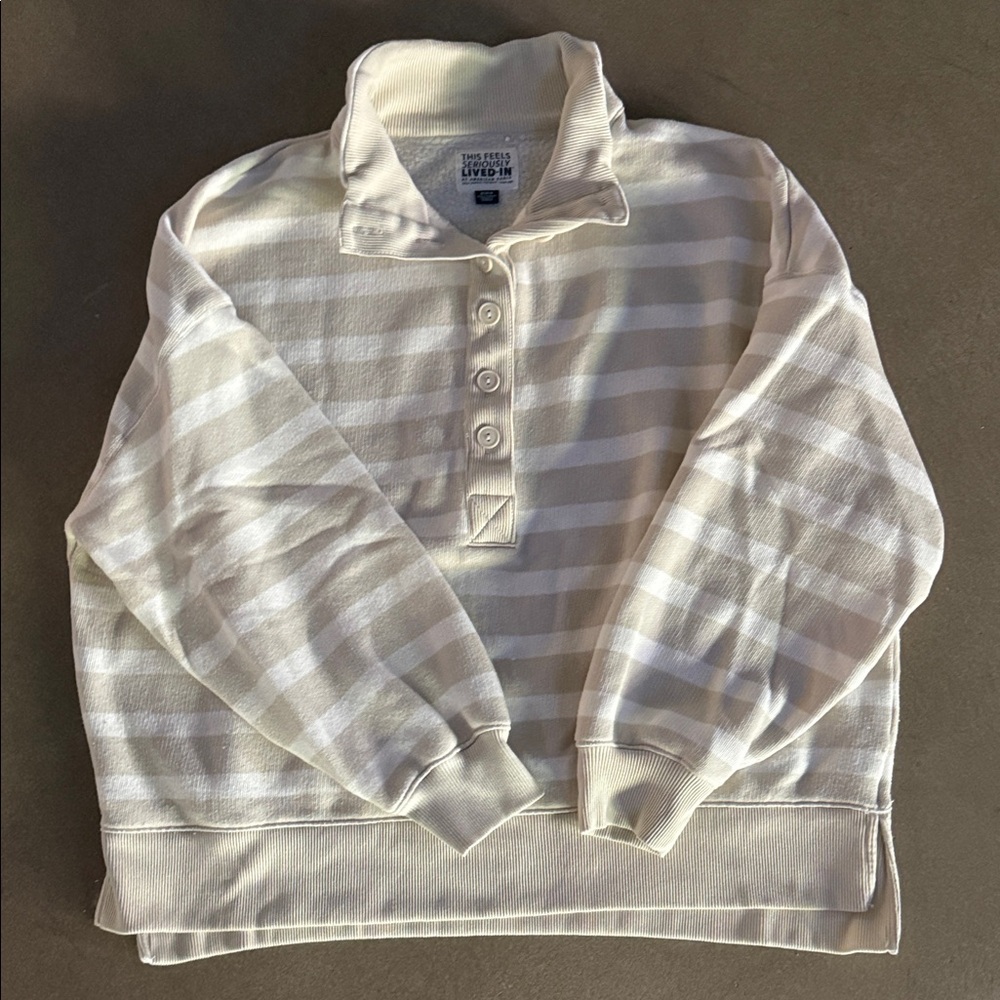 American Eagle Outfitters Cream Pullover